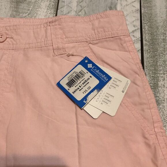 NEW Columbia Sportswear Modern Classic Size 34 Men's Washed Out Shorts Pink - Picture 2 of 7